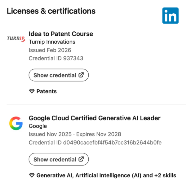 Recognized Certifications